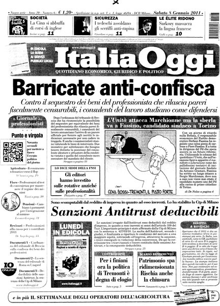 Italia oggi : quotidiano di economia finanza e politica